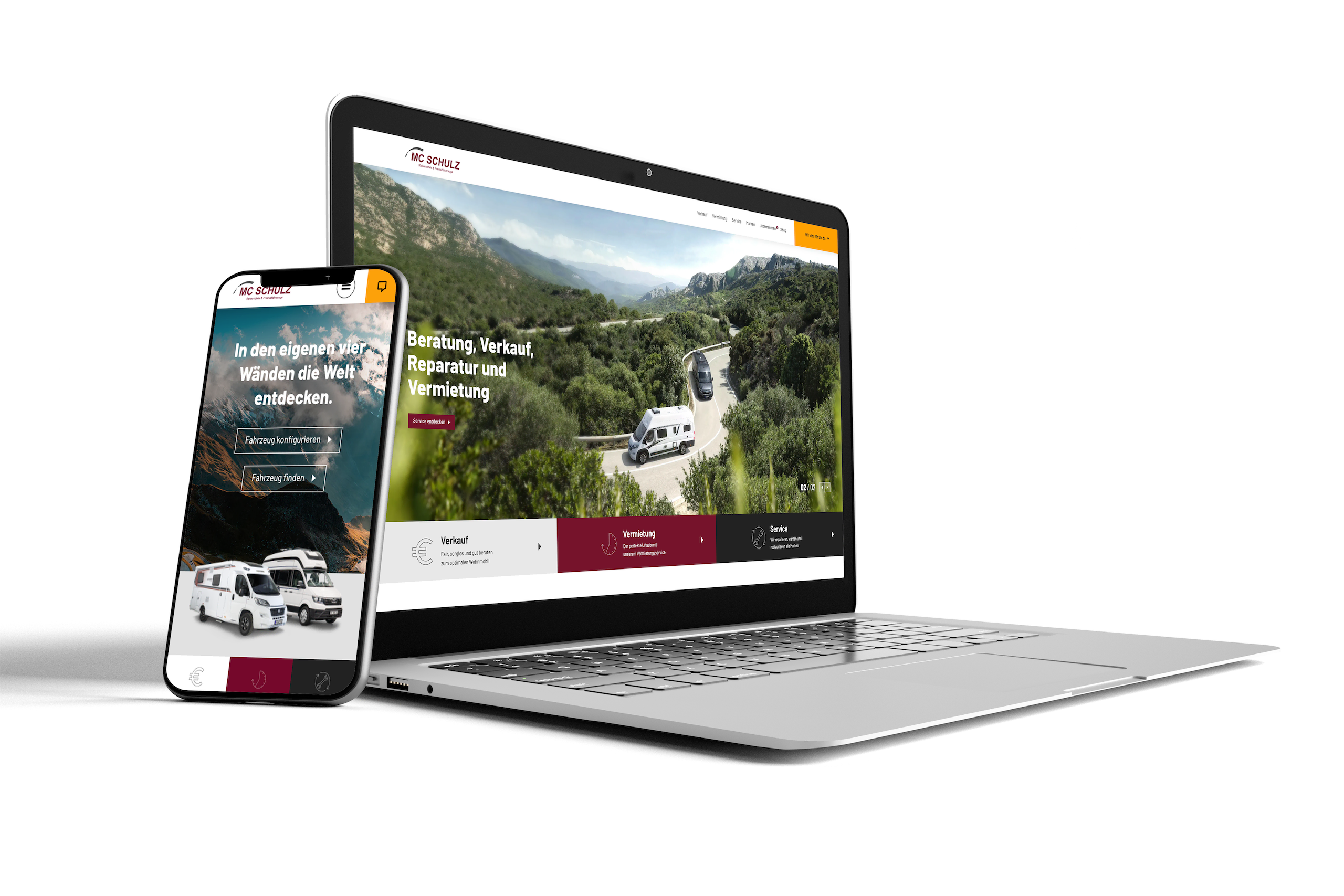 Neue Website - Relaunch Wohnmobile Lippe Mc Schulz Mipe Media